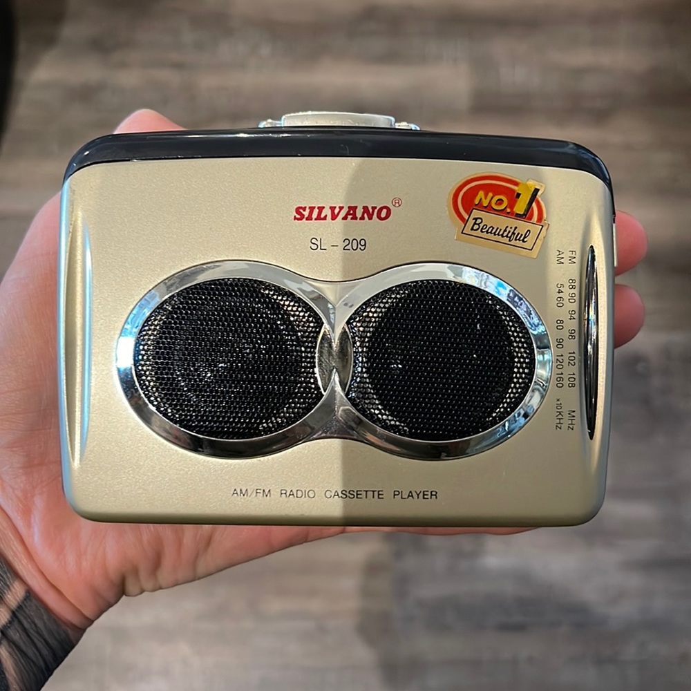 Silvano AM/FM Radio Cassette Player, vintage early 80s vintage, perfect working